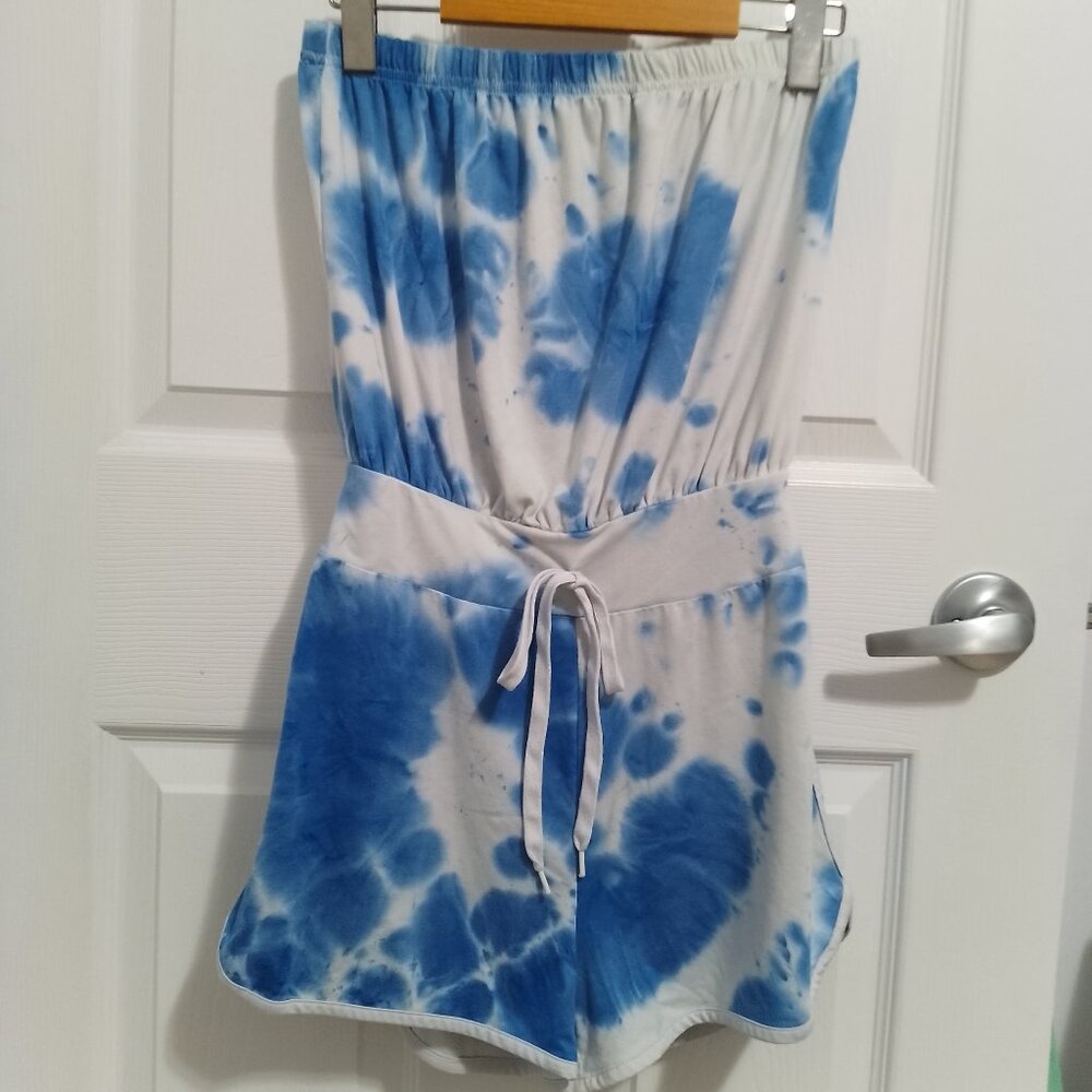 Blue Tie Dye Romper